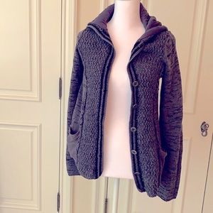 Free People button down hoodie sweater